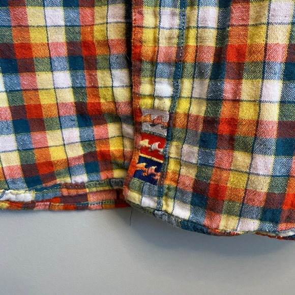 Billabong Men's Reversible Rainbow Plaid Flannel Snap Up Shirt - Picture 4 of 16